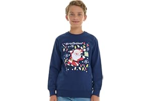 Sezzit Boys’ Christmas Sweatshirt – Clasic Cozy Xmas Fleece Pullover with Festive Holiday Graphics –Size 2T- 18