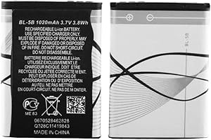 BL-5B Rechargeable 1020mAh with Current Protection 2 Pieces