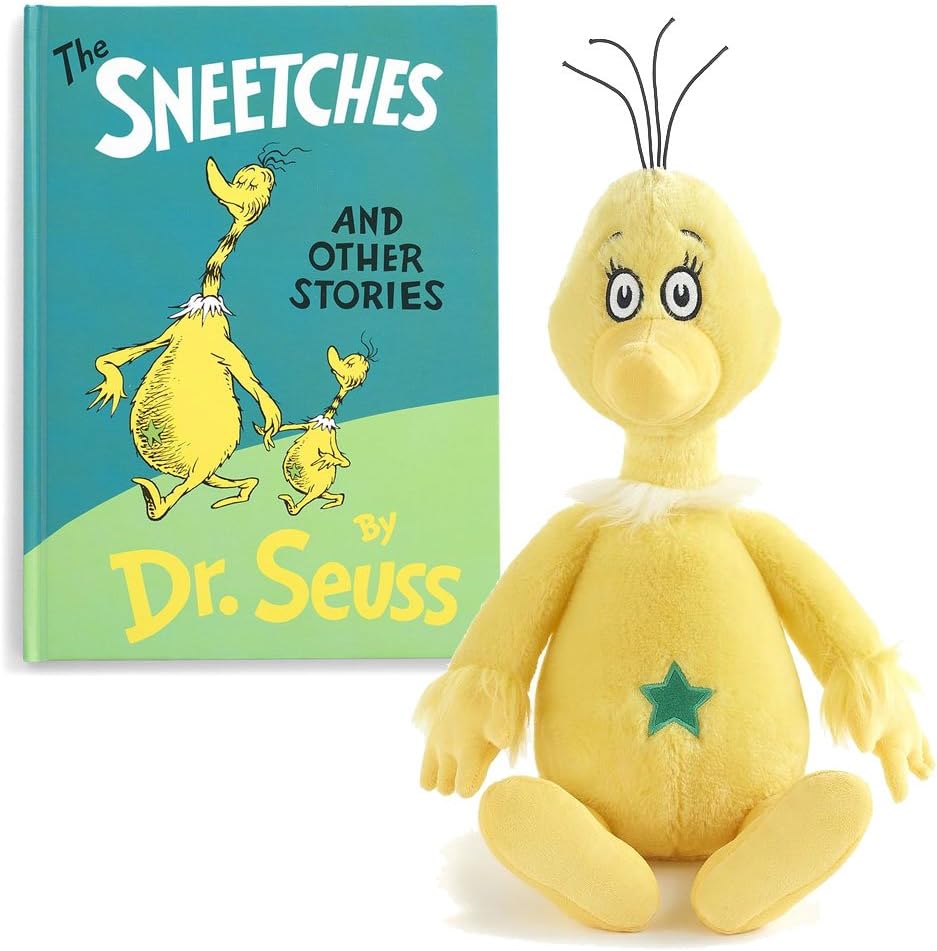 Dr. Seuss Sneetch Plush Doll Bundled with The Sneetches and Other Stories Hardcover Book (2 Item Set)