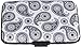 RFID Blocking Wallet Case for Women or Men, Theft Proof Credit Card Holder, Slim Design Fits in Front Pocket (Paisley Black-white)