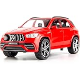 Diecast Car Model, 1/32 Pull Back Car Toy with Light and Sound Gift (Red) | 1/32 Scale Diecast Car Model Toy Car Pull Back with Light and Sound Toy Vehicles for Girls Boys Gift(Red)