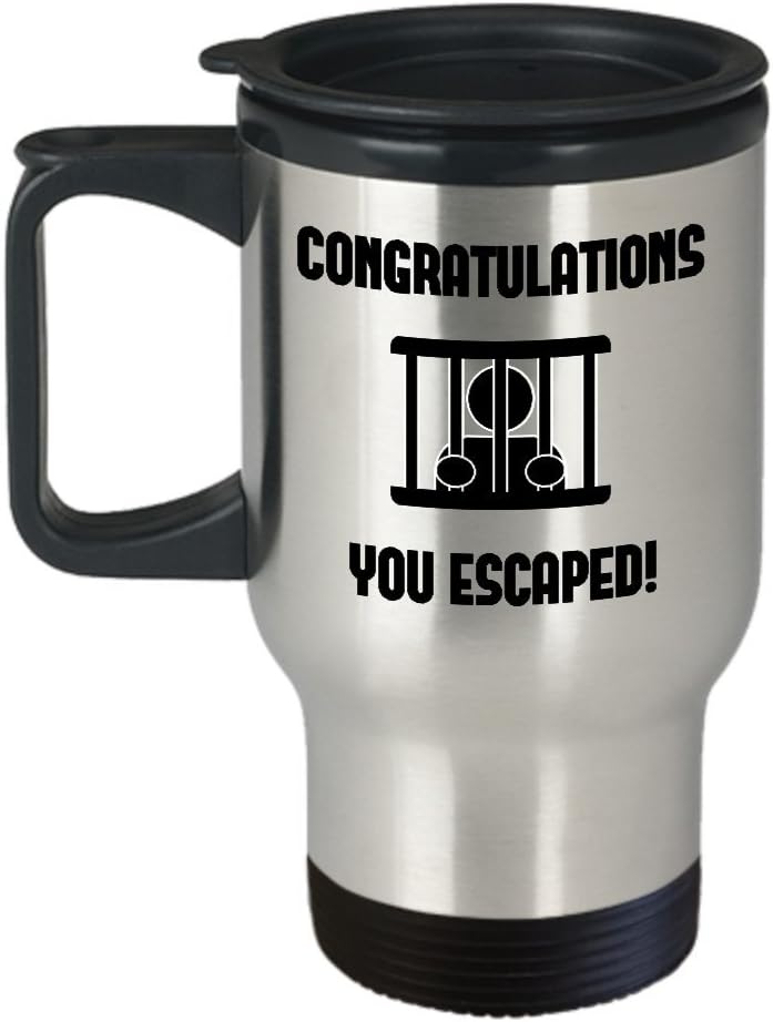 Funny Leaving Gifts for Colleagues Boss Friends Men Women, Retirement Cup Christmas Presents - Congratulations Travel Mugs Cup - TM0001