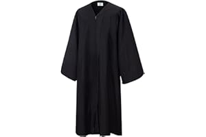 SAMDEEMI Unisex Adult Matte Graduation Gown Only, for High School, Bachelor, Choir Robes, Pulpit Robe, Pastor and Halloween