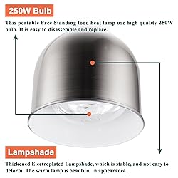 YMJOINMX Stainless Steel Food Heat Lamp Commercial