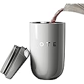 OTE Coffee Cup Travel Mug 12 OZ Leakproof, Keep Ice & Hot Personal Coffee Cup, 350 ML Vacuum Insulated Tumbler, BPA-Free Stainless Steel, Reusable Coffee Cups, Gray