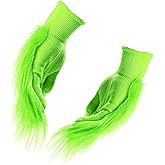 Gaoin Green Furry Hand Gloves Monster Gloves Halloween Christmas Cosplay Costume Accessories One Size Fits Most