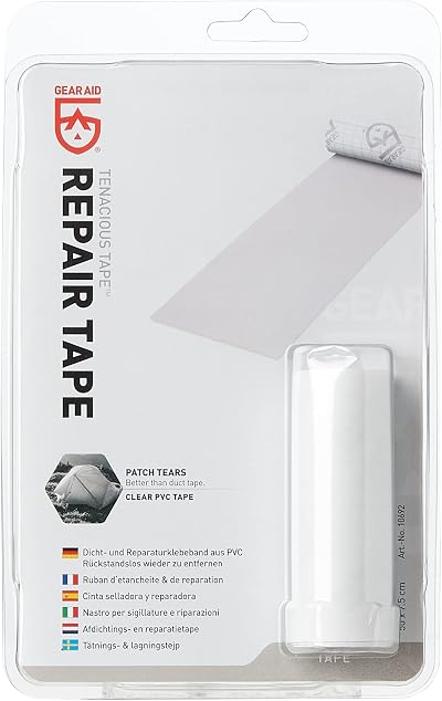 Gear Aid Tenacious Repair Tape 50x7.5cm Fabric Tent Mattress Patch Kit