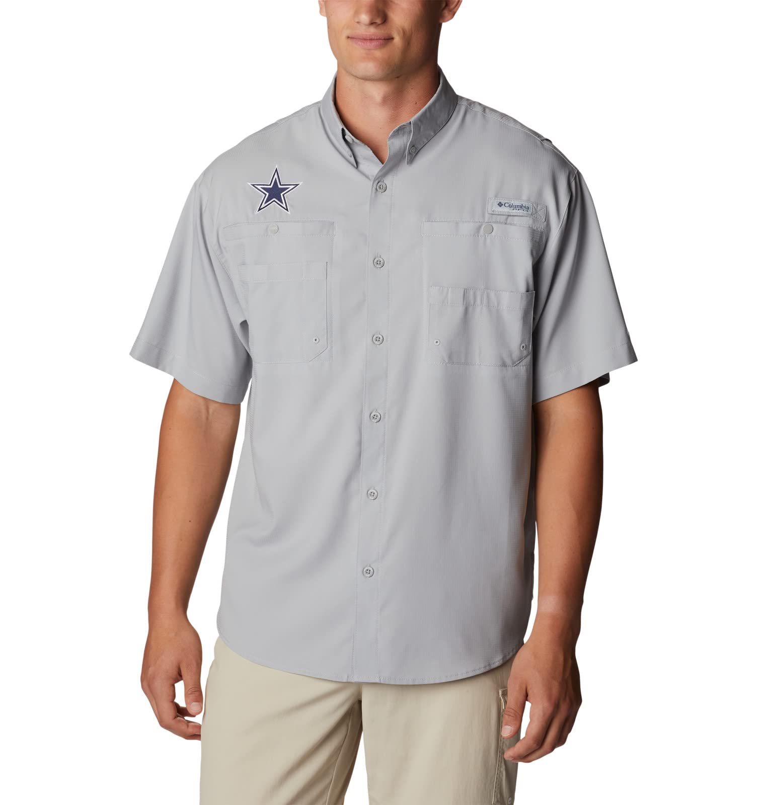 Columbia Men's Collegiate Tamiami Short Sleeve Shirt, DC Grey, Medium Image