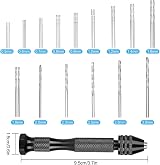 Linkstyle 31Pcs Pin Vise Drill Bit Set 0.5-3.0mm Precision Micro Twist Bits view 2