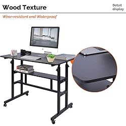 AIZ Mobile Standing Desk, Adjustable Computer Desk