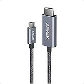 Anker HDMI Cable, 4K@60Hz Ultra-Fast USB C to HDMI Cord, 3ft | Nylon-Braided Cable with Advanced Shielding, HDR, Thunderbolt 5/4/3 Compatible, for MacBook, iPad, iPhone, HD TV, Black