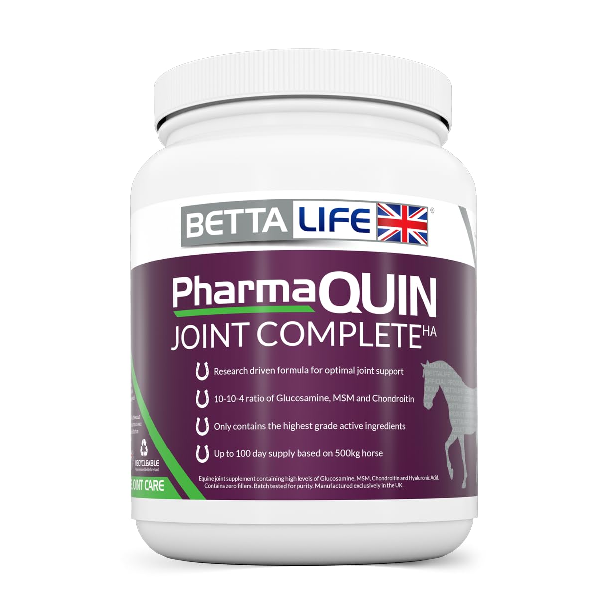 BETTALIFE PharmaQuin Joint Complete HA Equine1Kg