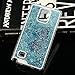 Samsung Galaxy Note 4 Case-Yerwal Creative Design Transparent Flowing Bling Glitter Quicksand Stars Hard Plastic Transparent Case Cover for Samsung Galaxy Note 4(Blue)