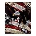 Lavish Home Sherpa Fleece Throw Blanket - American Flag Bald Eagle Print, Lightweight Hypoallergenic Bed Couch Plush Blanket for Adults and Kids