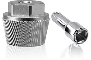 FPTPEHPC Tub Drain Removal Tool Tub Drain Extractor 05255 Broken Pipe Extractor Tool Stubborn Rusted Drain Remover with Extension Rod Chrome Anti-Rust Finish Bathtub Repair Tools