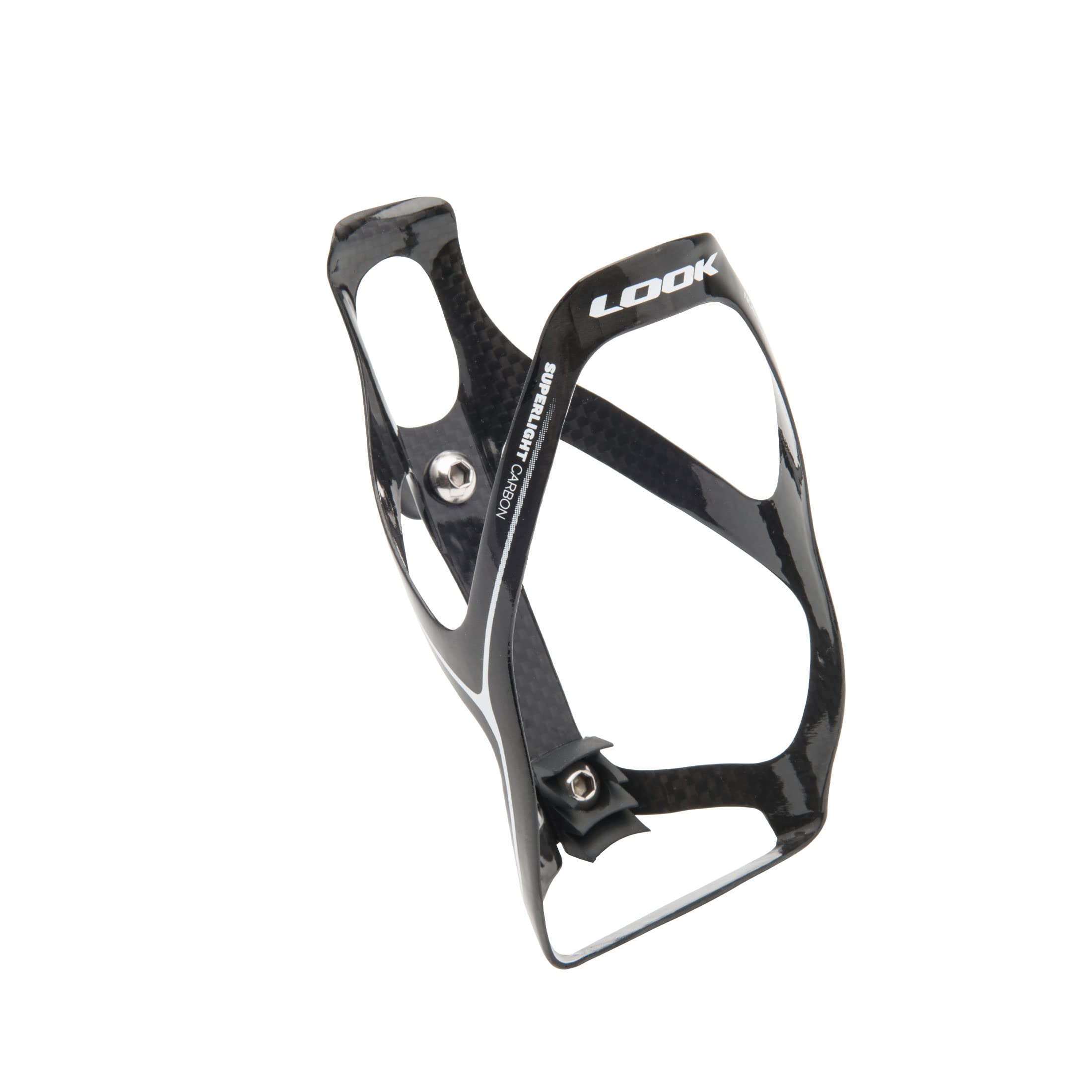 LOOK Unisex - Adult Super Light Bottle Holder, Black/White Shiny, One Size