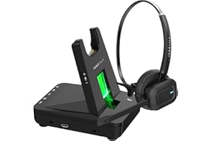 INNOTALK - Desk Phone Wireless Headset with RJ9 Adapter, 12-Hour Talk Time Handsfree Phone Headset, Office Phone Headset for Desk Phone, 300 Ft. Long Range Wireless Headset, W780