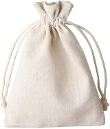 Kuou 12Pcs Burlap Bags 12x17cm Drawstring Jute Gift Bags Reusable view 2