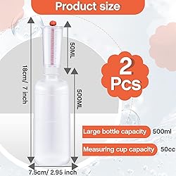 2 Pcs Adjustable Volume Dispensing Bottle 500ml