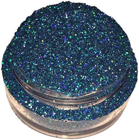 Calavera Cosmetics Blue Green Glitter For Eyeshadow/Eye Shadow/Eyes/Face/Lips/Nails Makeup Glitter Dust Shimmer - Compare to NYX - Holographic Loose Cosmetic Glitter / Nail Art (Dragon Skies)
