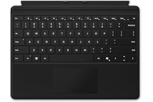 Microsoft Surface Pro Keyboard (French) Without Pen Storage for Surface Pro 9 and 8, Alcantara Material, Black
