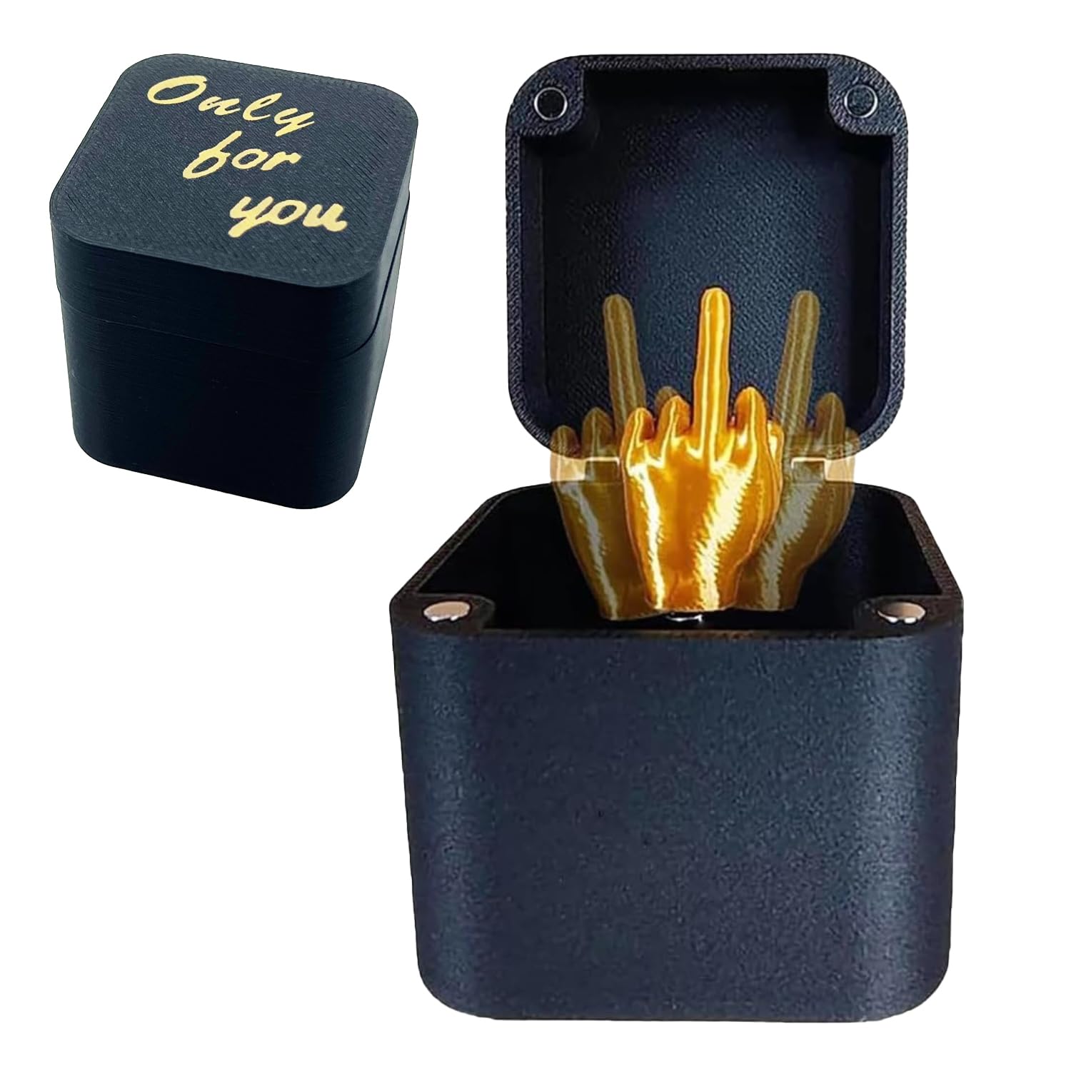 Middle Finger in A Box, Gifts for Men, Gag Gifts, Funny Gifts, Mens Birthday Gift Ideas, Quirky Joke Prank Gifts for Men, Pranks for Adults, Mens Gifts for Birthday Unique