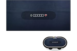 Luckin Sports 108 X 56 Inches Texas Hold'em Professional 10 Players Poker and Gambling Tablecloth, 100% Durable Fabric Felt, Dustproof and Waterproof, Washable and Ironable (Grey)