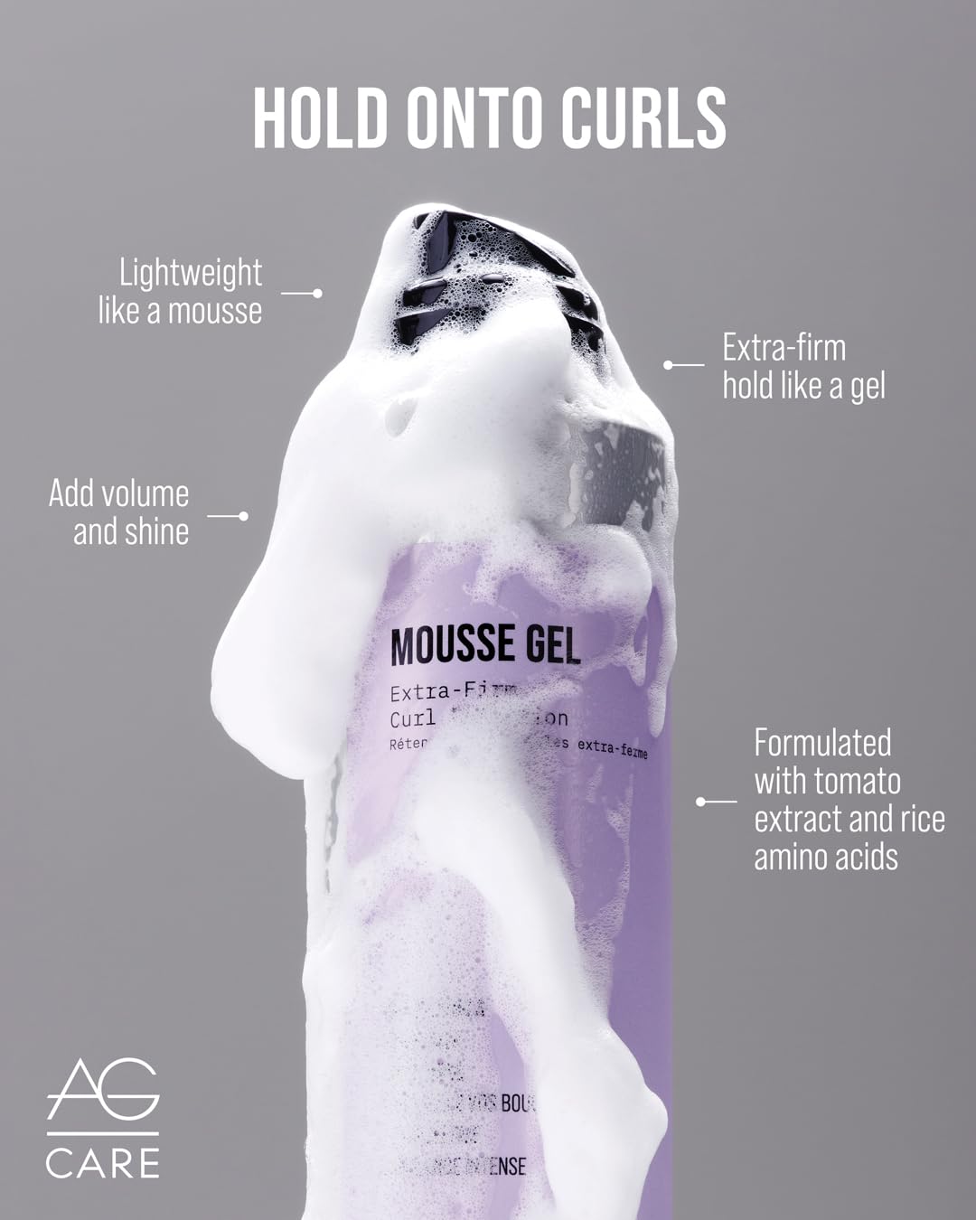 AG Care Mousse Gel Extra-Firm Curl Retention, 10 Fl Oz
