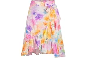 WELAKEN Floral Long Skirt for Girls Toddler & Kids & Teens II Girl's A-Line Maxi Skirts