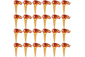 Tofficu Inflatable Torch Toy 18 Inch Lightweight Fake Flame Prop for Medieval Party Cosplay Sports Event Decorations