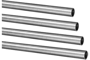 YTKavq 1/2"OD 304 Stainless Steel Tubing, 1mm Wall Thickness, 12 Inch Length Round Metal Tube for Industrial, Automotive, and Plumbing Applications(4 Pac)