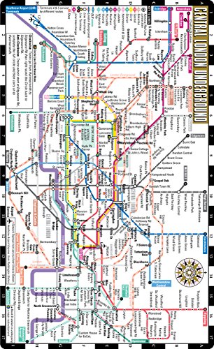 Streetwise London Underground Map - The Tube - Laminated London Metro Map - Folding pocket size subway map for travel by Streetwise Maps Inc