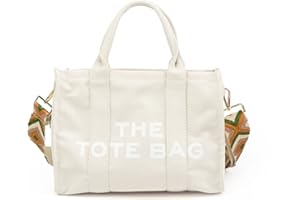 EASRTA Tote Bag for Women, Canvas Tote Bag, Travel Tote Bag, Women Shoulder Bag, Crossbody Bag, Women Handbag (BLACK)