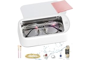 YIUJEFDA Ultrasonic Glasses Cleaner 640ML（22OZ) Sonic Cleaner Machine for Jewelry Eye Glasses Ring Silver Gold Dental Cleaning, 48KHz 40W Powerful Eyeglass Cleaner Machine Clean Pod Jewlery Cleaner