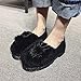 ZAKIA Women' Fluffy Mink Fur Pom Removable Shoe Clips Clutch Wedding Decoration Pack of 2