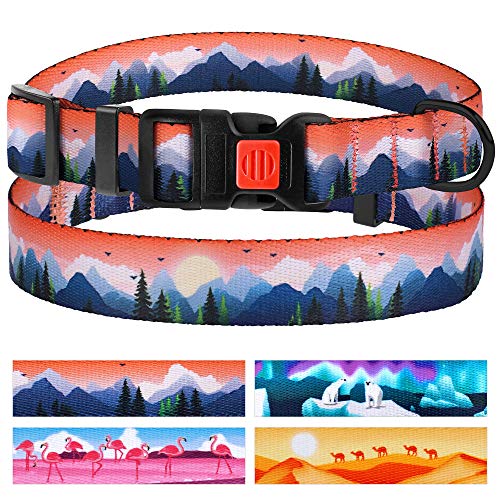 CollarDirect Print Dog Collar Nylon Pattern Adjustable Nature Pet