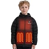 Venustas Boys Heated Jacket with Battery Pack, Kids Lightweight Electric Puffer Coat