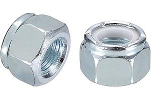 uxcell 8Pcs 9/16"-18 Nylon Insert Hex Lock Nuts, Carbon Steel Self-Locking Nylon Insert Stop Nut for Industrial Construction 
