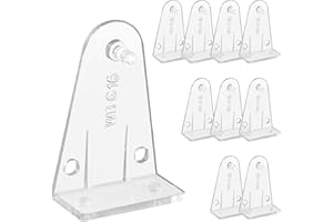 Waziaqoc 10PCS Hold Down Brackets for Blinds, Plastic Clear Color Bottom Rail Hold Clips for 2 Inch Blinds Shades