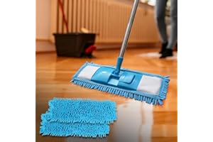 Reusable Mop Pads - 2 Pack Wet Dry Mopping Cloths Replacements for Swiffer 15" Mop All Purpose Floor Cleaning,Blue