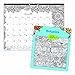 Blueline 2019 DoodlePlan Monthly Coloring Desk Pad, Botanica designs, January to December, 22 x 17 inches (C2917311-19)