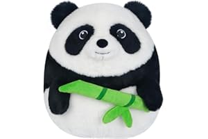 SuzziPals 13" Panda Stuffed Animal, Large Panda Plush Pillow for Cuddle, Squish Panda Gifts for Girls and Boys, Panda Decor Decorative Panda Plushies Throw Pillows for Couch, Sofa, Bed