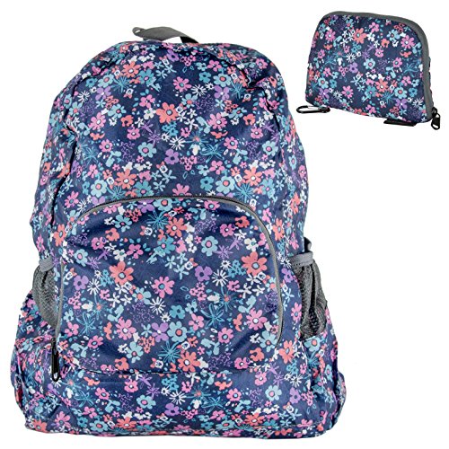 Durable Lightweight Packable Backpack, Water Resistant Foldable Daypacks in Fun Prints & Colors