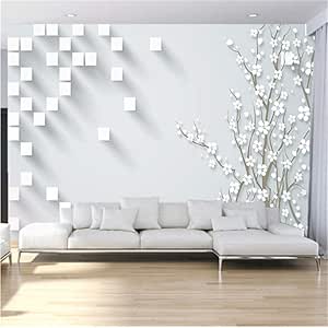 Sdhafhj Fondos De Pantalla Modernos Estereoscópicos 3D Mural Ciruela