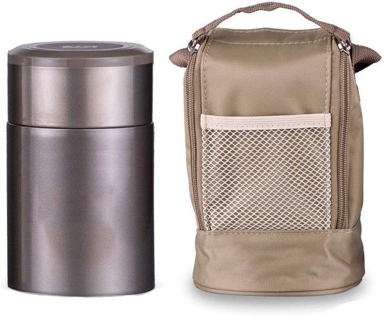 YSXMSP1 Thermos Stainless Food Flask For Kids, Leakproof Vacuum Insulated Food Containers,Portable Insulated Bag (Color : Grey, Size : 800ml)