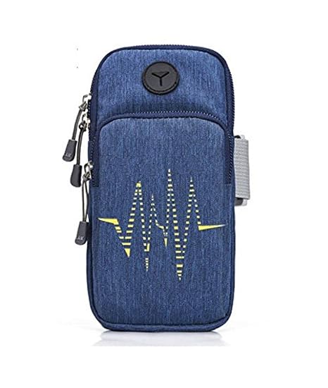 GOCART WITH G LOGO Mobile Arm Bag Men And Women Elastic Arm Bag Travel Mobile Phone Sets Arm Bag Fitness Outdoor Equipment Wrist Bag Best Running Sports Arm Band Strap Holder Pouch Case for Exercise Workout Fits(Black)