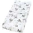 LifeTree Muslin Changing Pad Cover for Baby Girls Boys, 70% Viscose from Bamboo and 30% Cotton Natural Comfort Diaper Change Table Pad Covers, Soft Boho Changing Pad Sheets, MallardDuck, 16"x32"