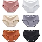 Democool Women's Seamless Hipster No Show Invisible Ice Silk Stretch Underwears Pack Bikini Underwear Panty