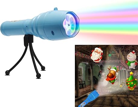 HLDUYIN Proyector LED portátil Luces con trípode niños Linterna ...