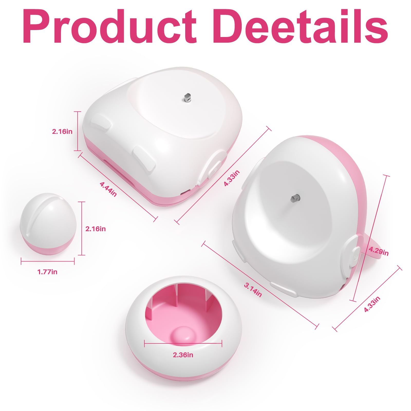 Pskfvre Cordless Electric Bead Spinner for Jewelry Making,2-in-1 Clay & Seed Bead Spinner,Bracelet & Necklace Maker Machine with Bead Needles and Thread,USB Charging,Pink (Beads Included)